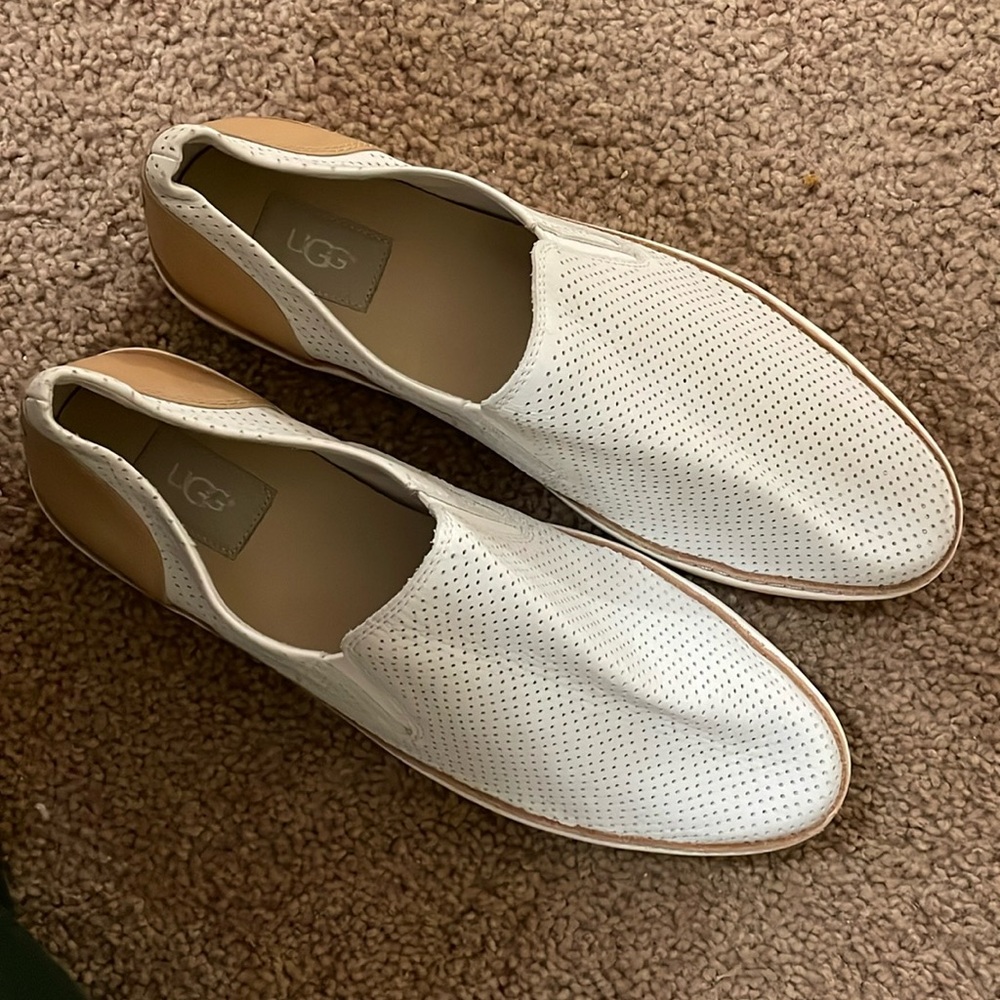 White Ugg slip-on shoes